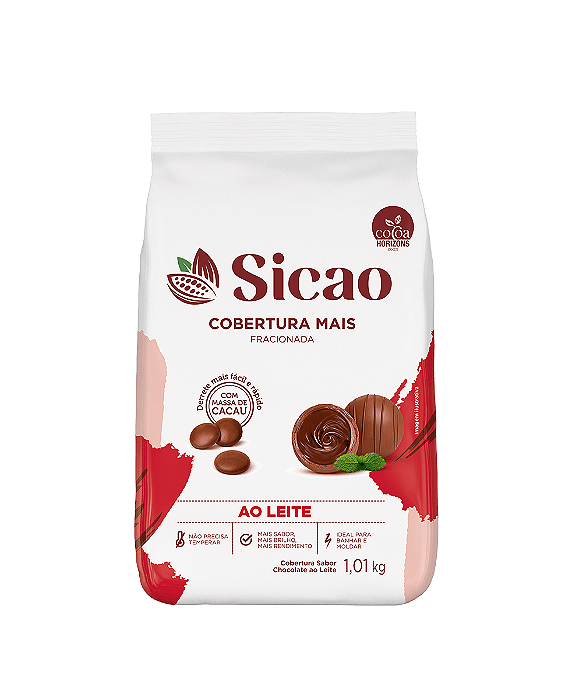 COBERTURA GOTAS AO LEITE 1,01KG SICAO MAIS