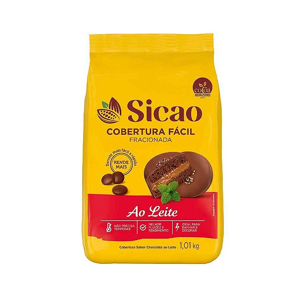 COBERTURA GOTAS AO LEITE 1,01KG SICAO FACIL