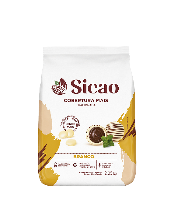 COBERTURA GOTAS BRANCA 2,05KG SICAO MAIS