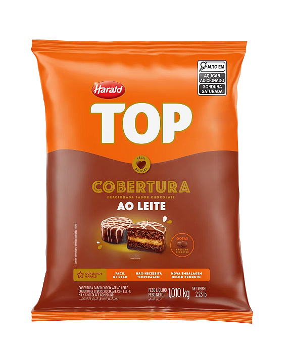 COBERTURA GOTAS AO LEITE 1,01KG TOP HARALD