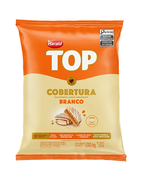 COBERTURA GOTAS BRANCA 1,01KG TOP HARALD