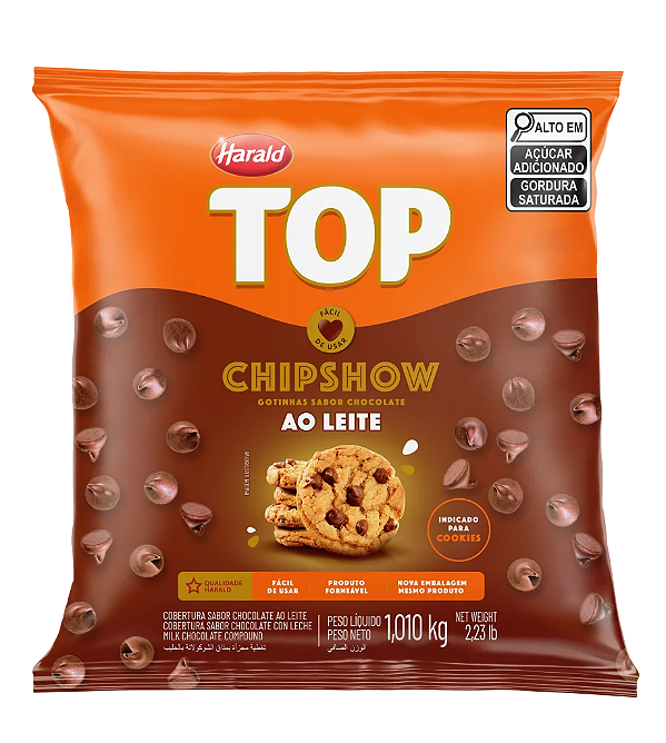COBERTURA CHIPSHOW AO LEITE 1,01KG TOP HARALD