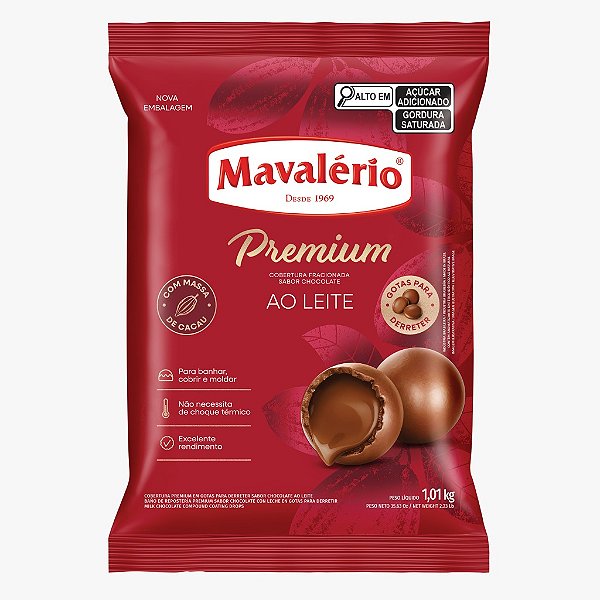 COBERTURA GOTAS PREMIUM AO LEITE 1,01KG MAVALERIO