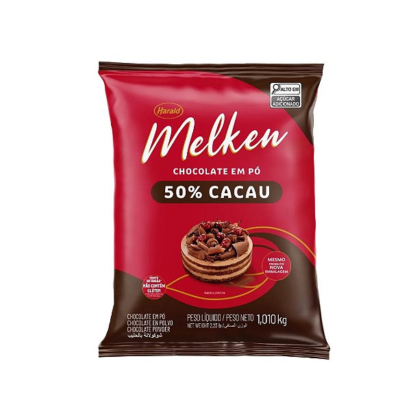 CHOCOLATE EM PO 50% CACAU 1,01KG MELKEN