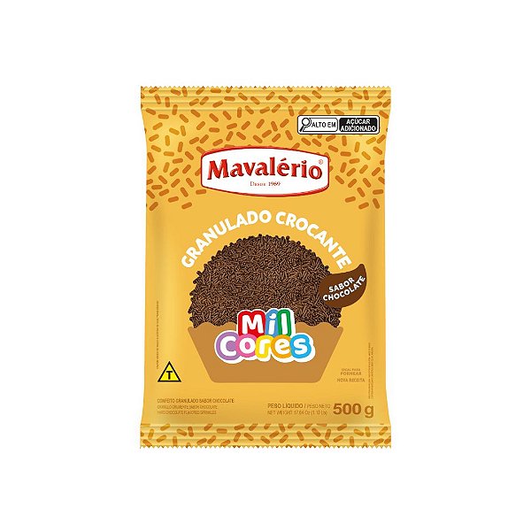 GRANULADO CROCANTE CHOCOLATE MIL CORES 500GR MAVALERIO