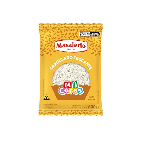 GRANULADO CROCANTE BRANCO MIL CORES 500GR MAVALERIO