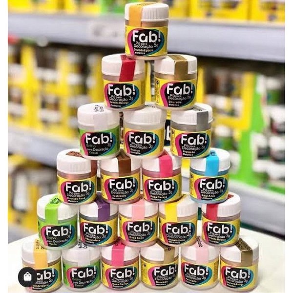 PÓ PARA DECORAÇÃO CINTILANTE/METALIZADO FAB