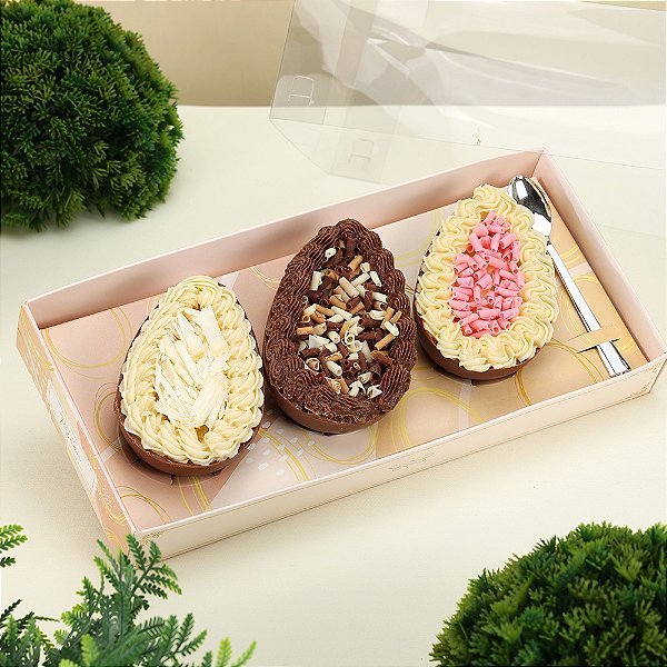 CAIXA TRIO OVOS 100GR/150GR COM ALÇA BELISSIMAJANGO