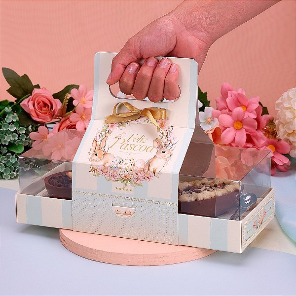 CAIXA TRIO OVOS 100GR/150GR COM ALÇA SUBLIME JANGO