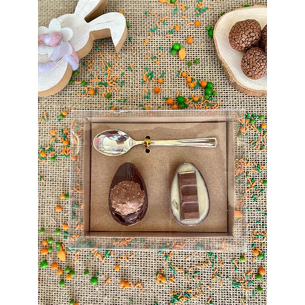 CAIXA OVO DE COLHER 2 OVOS 50GR KRAFT MAX PAPER