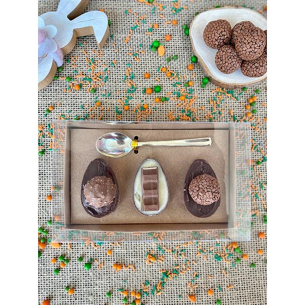 CAIXA OVO DE COLHER 3 OVOS 50GR KRAFT MAX PAPER