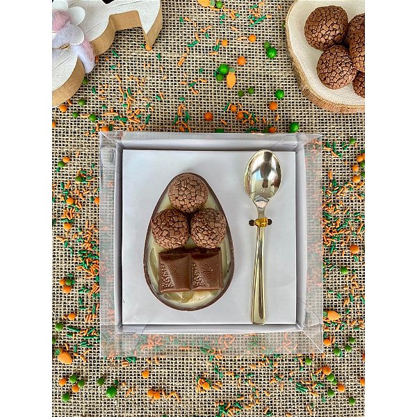 CAIXA OVO DE COLHER 100GR/150GR BRANCA MAX PAPER