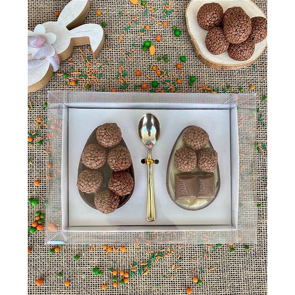 CAIXA OVO DE COLHER 2 OVOS 100GR/150GR BRANCA MAX PAPER