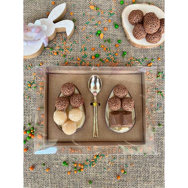 CAIXA OVO DE COLHER 2 OVOS 100GR/150GR KRAFT MAX PAPER