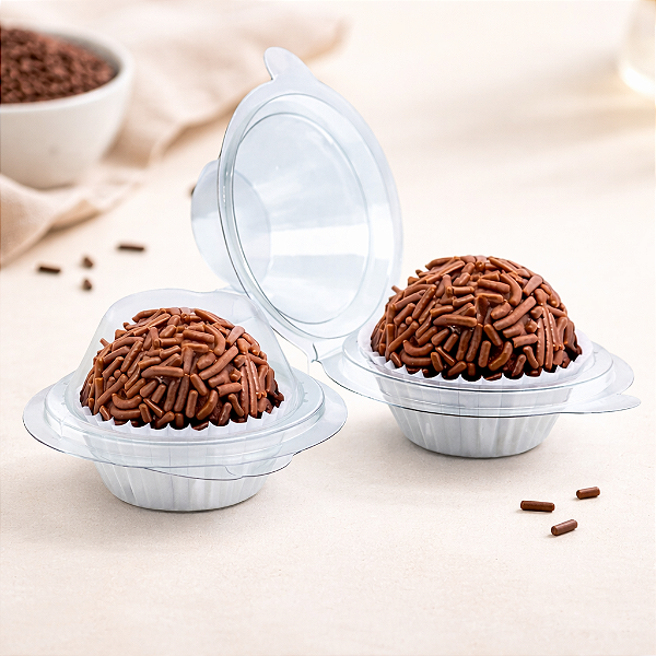 EMBALAGEM BLISTER P/DOCE INDIVIDUAL TRANSPARENTE FLIP