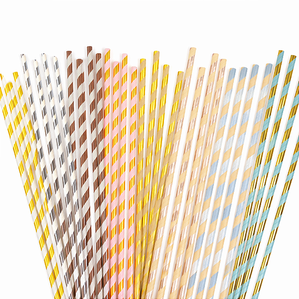 CANUDO PAPEL LISTRADO METALIZADO PCT/15UN SILVER FESTAS