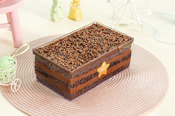 CAKE BOX RETANGULAR C/TAMPA BLUESTAR