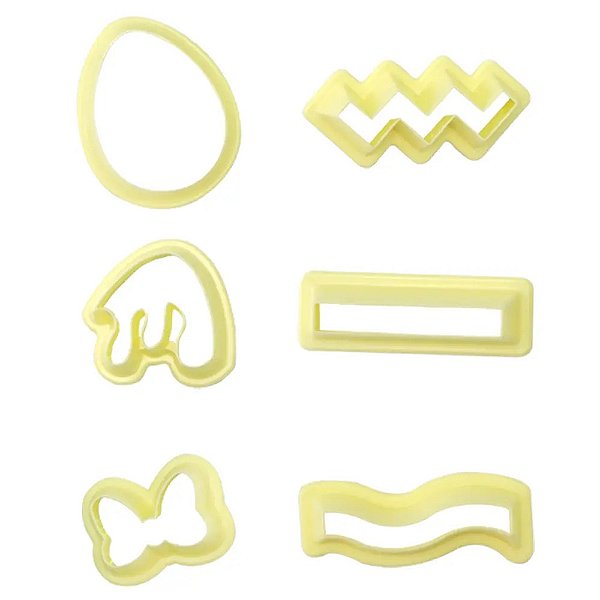 KIT CORTADORES PÁSCOA OVOS DECORADOS PCT/6 PEÇAS BLUESTAR