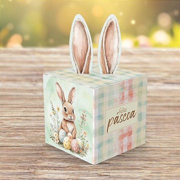 CAIXA POP UP ORELHAS PÁSCOA ENCANTOS IDEIA EMBALAGENS