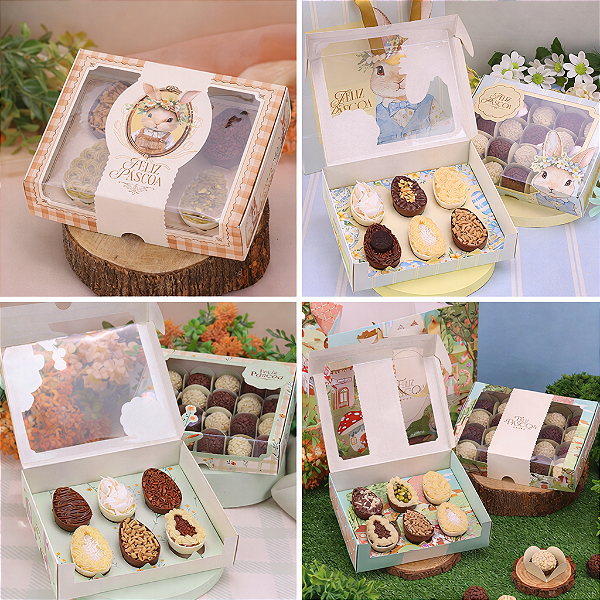 CAIXA COM VISOR DEGUSTAÇÃO 6 MINI OVOS UN JANGO