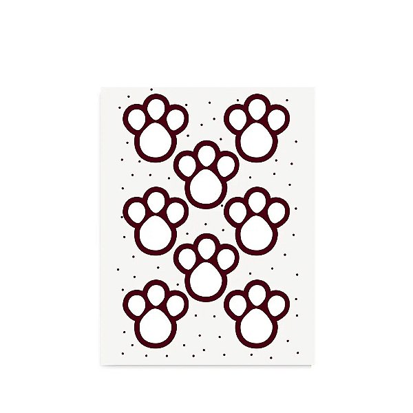 CARTELA ADESIVA PEGADAS C/16UN CROMUS