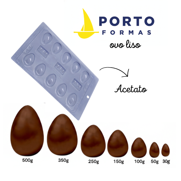 FORMA ACETATO OVO LISO PORTO FORMAS