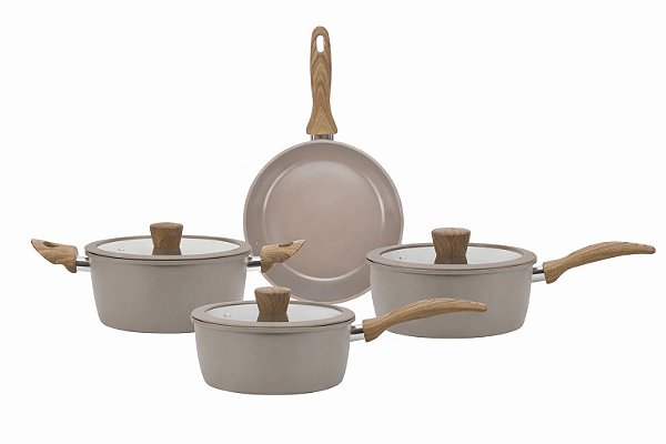 CONJUNTO 4 PANELAS + GARRAFA TÉRMICA