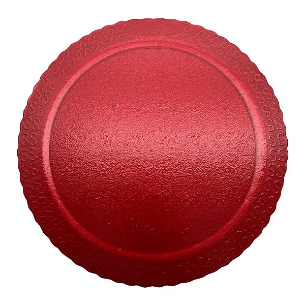CAKE BOARD REDONDO 38CM VERMELHO