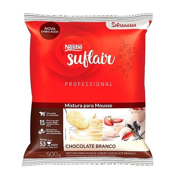 MOUSSE CHOCOLATE BRANCO 500GR SUFLAIR NESTLÉ