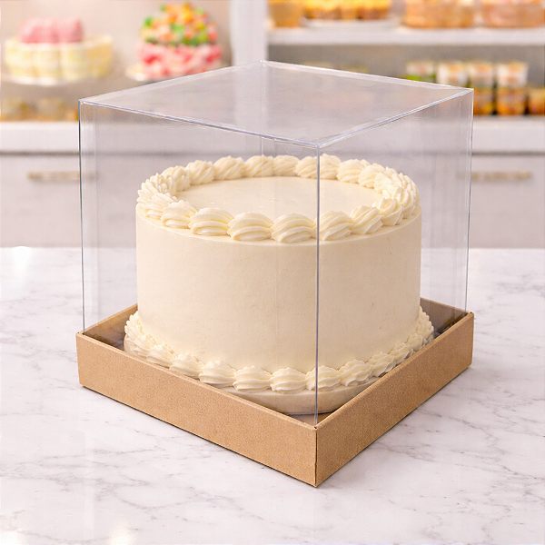 CAIXA PARA BOLO 19X19X20CM KRAFT MAX PAPER