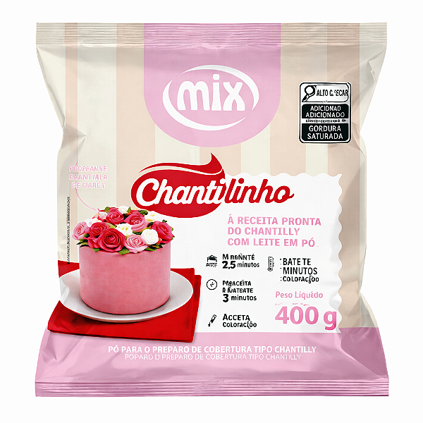 PÓ PARA PREPARO CHANTILINHO 400GR MIX