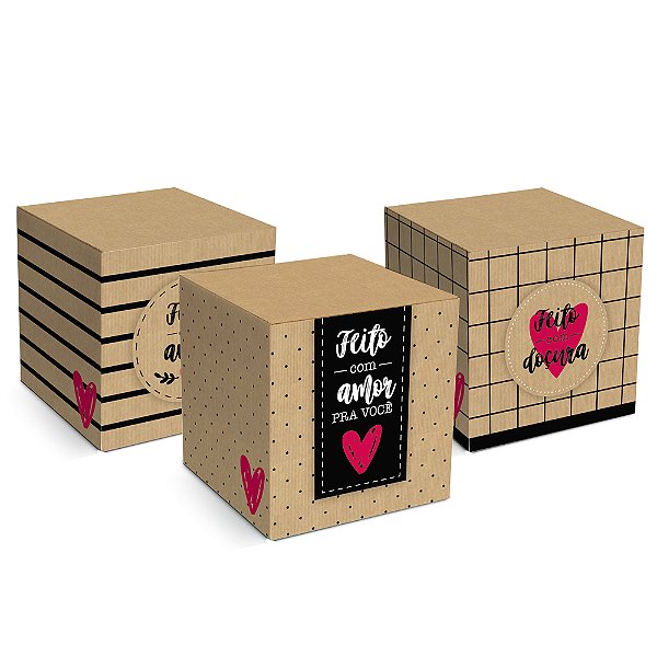 CAIXA CUBO 9X9CM PCT/10UN CROMUS