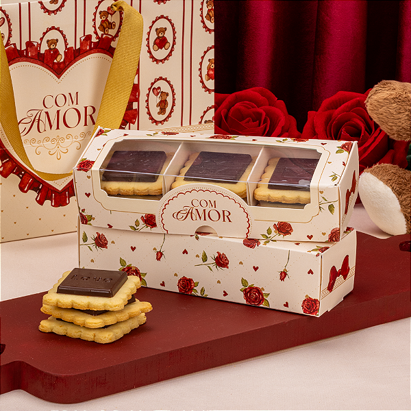 CAIXA COM VISOR PARA 9 BISCOITOS DOLCE AMORE JANGO