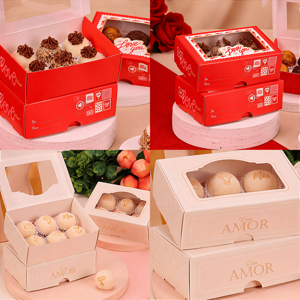 CAIXA PARA 6 DOCES COM VISOR JANGO