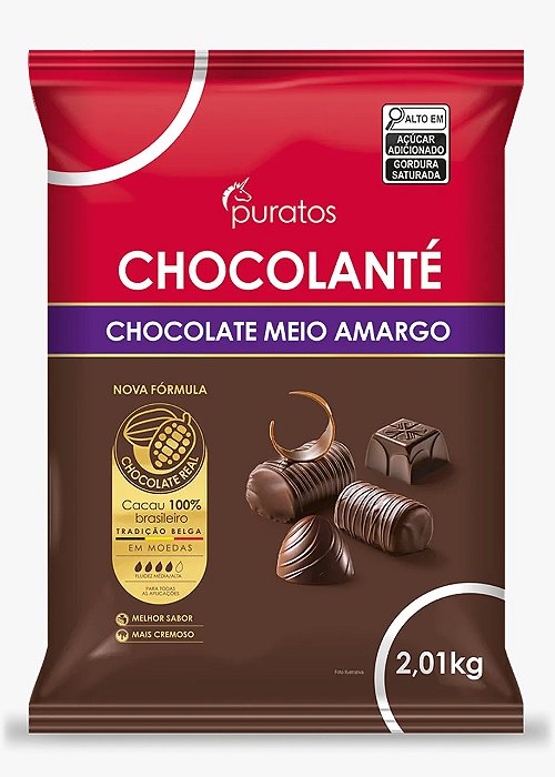 CHOCOLATE CHOCOLANTÉ MOEDAS MEIO AMARGO 2,01KG PURATOS