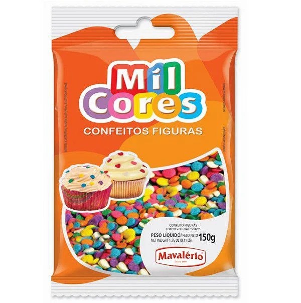 CONFEITO FIGURA CONFETE MIL CORES 150GR