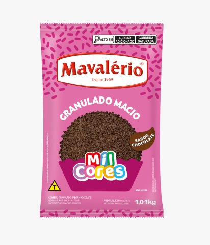 GRANULADO MACIO SABOR CHOCOLATE 1,01KG MAVALÉRIO
