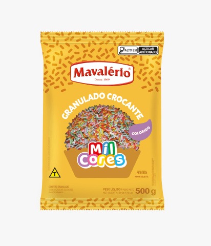 GRANULADO CROCANTE COLORIDO 500GR MAVALÉRIO