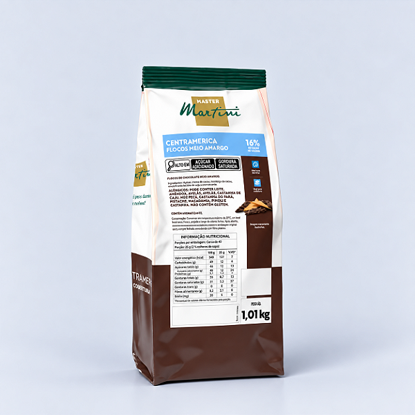 FLOCOS MEIO AMARGO CENTRAMERICA 1,01KG MASTER MARTINI