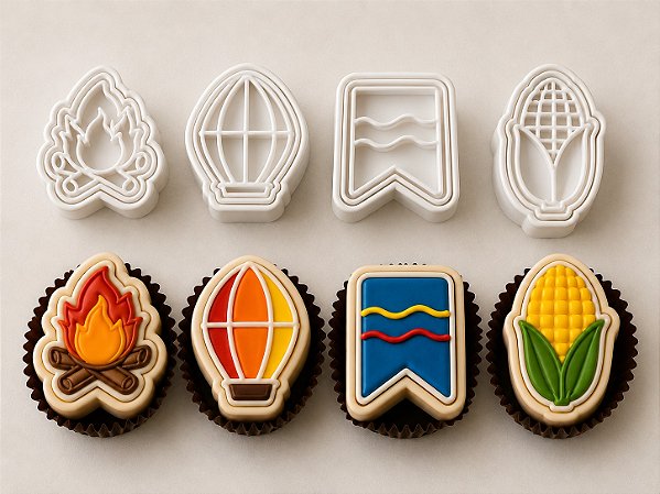 MOLDE EJETOR PARA BRIGADEIRO FESTA JUNINA MAX 3D