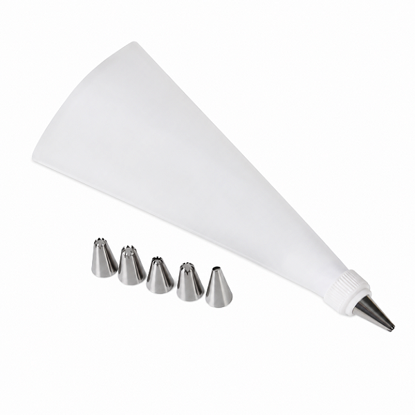 KIT CONFEITARIA 6 BICOS + ADAPTADOR SILVER CHEF