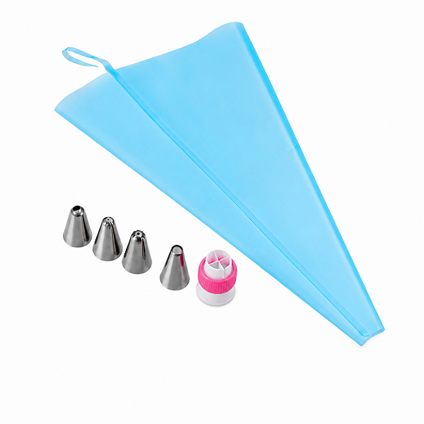 KIT CONFEITARIA 4 BICOS + ADAPTADOR SILVER CHEF