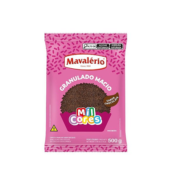 GRANULADO MACIO SABOR CHOCOLATE MIL CORES MAVALÉRIO