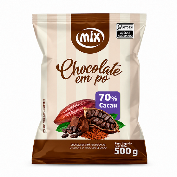 CHOCOLATE EM PÓ 70% CACAU 500GR MIX