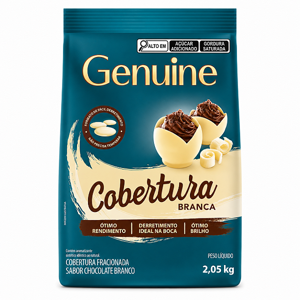 COBERTURA BRANCA GOTAS 2,05KG GENUINE