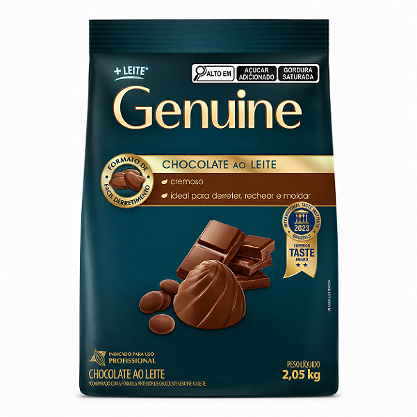 CHOCOLATE AO LEITE GOTAS 2,05KG GENUINE