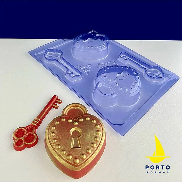 FORMA ESPECIAL 1103 CORAÇÃO CADEADO 150GR PORTO FORMAS