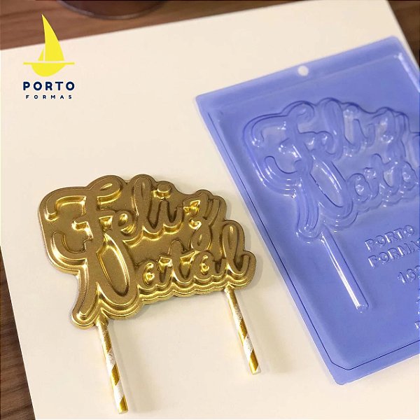 FORMA ACETATO 162 TOPO DE BOLO FELIZ NATAL PORTO FORMAS