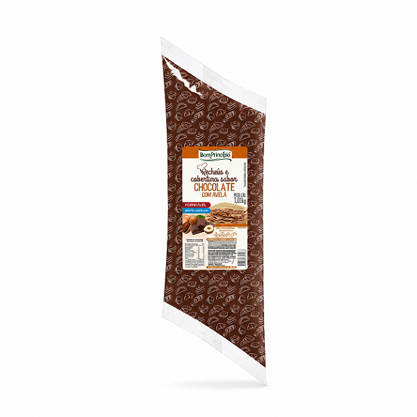 RECHEIO CHOCOLATE E AVELÃ 1,01KG BOM PRINCÍPIO
