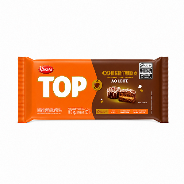 COBERTURA BARRA AO LEITE TOP 1,01KG HARALD